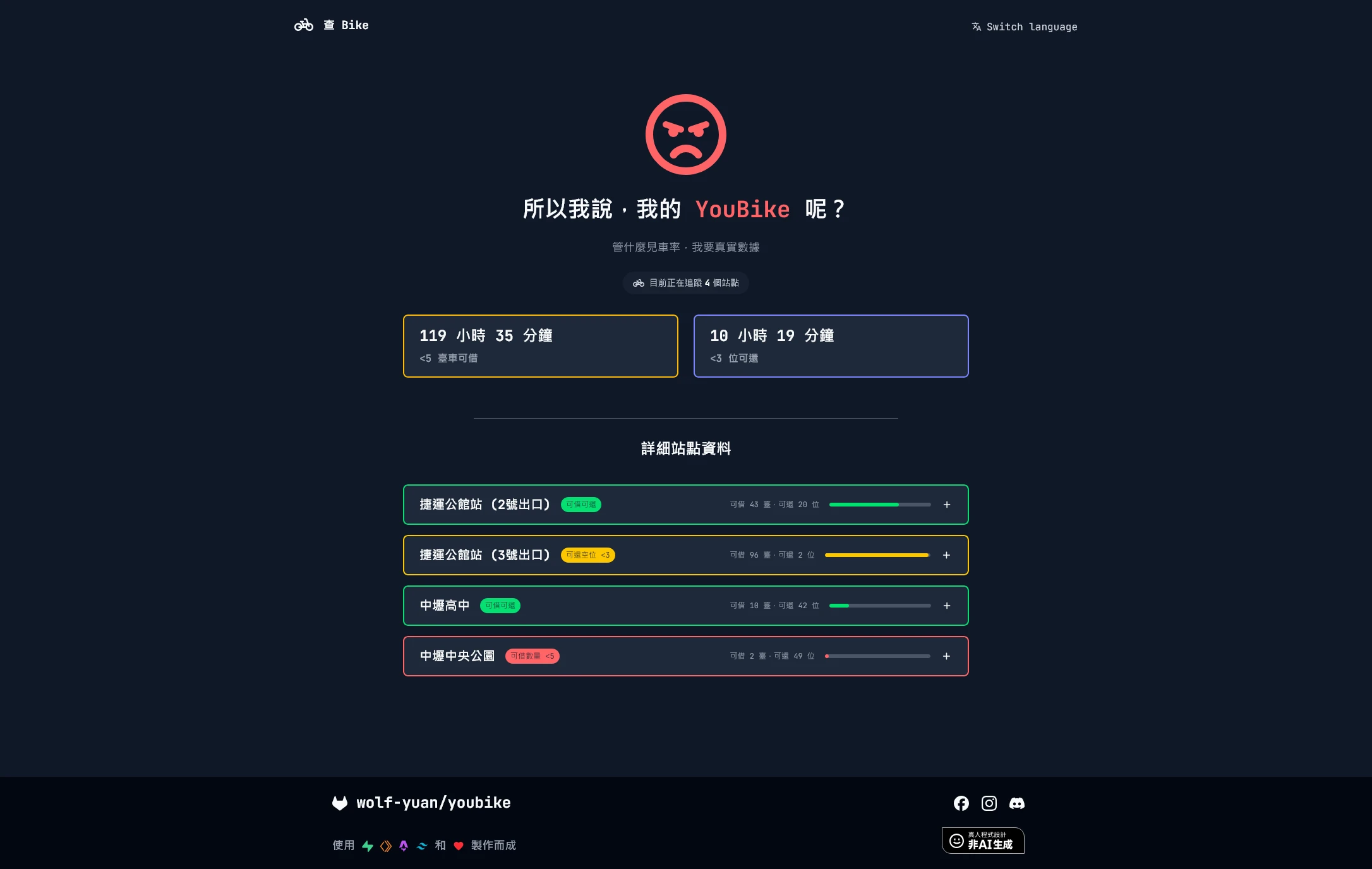 查 Bike 首頁