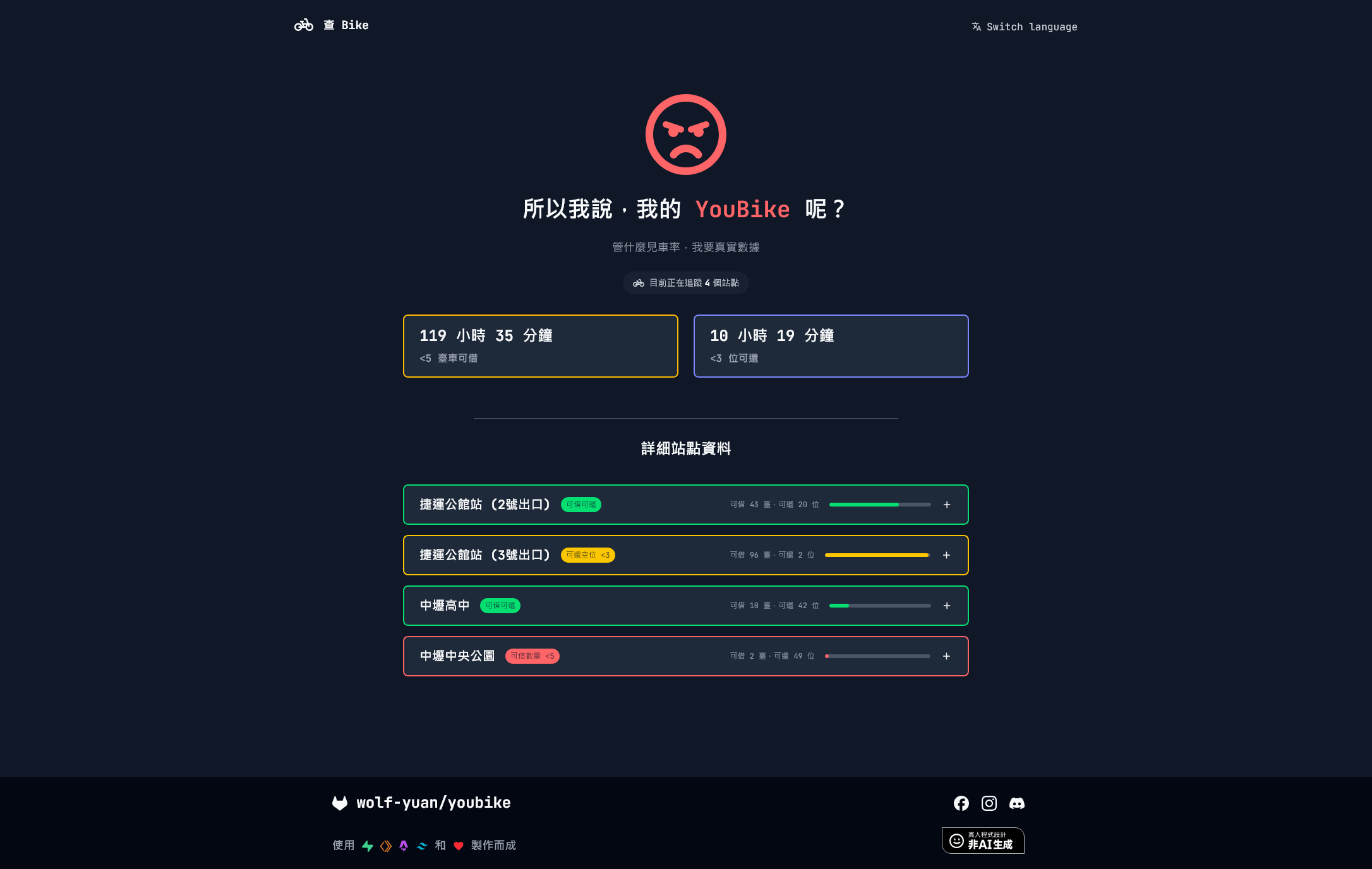 查 Bike 首頁